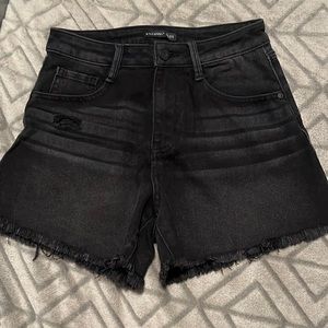 Black Jean Shorts